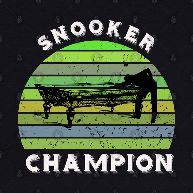 Snooker champion - retro sunset billiards by BB Funny Store